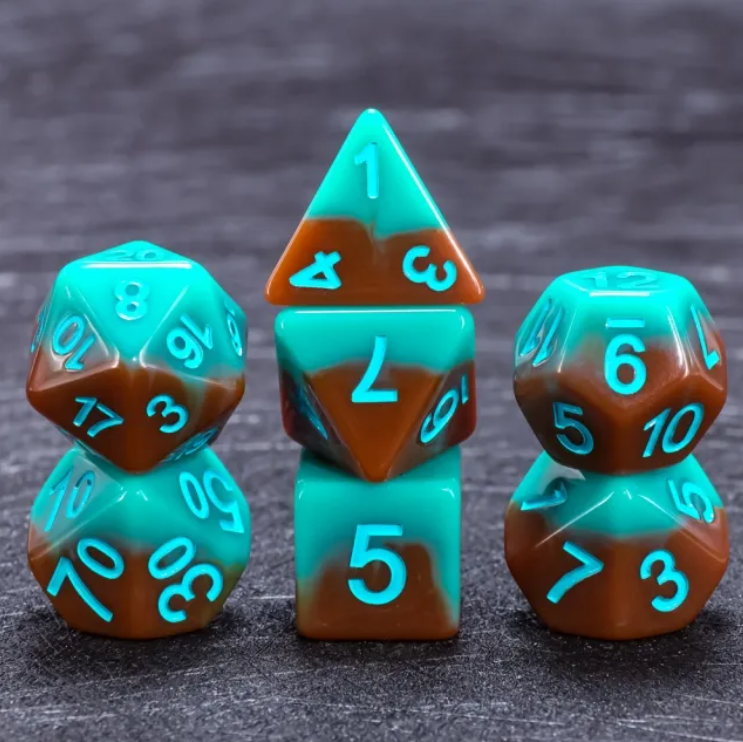 Mystic Java Mint Dice Set | Poly RPG DnD Dungeons Dragons AD&D Pathfinder d20