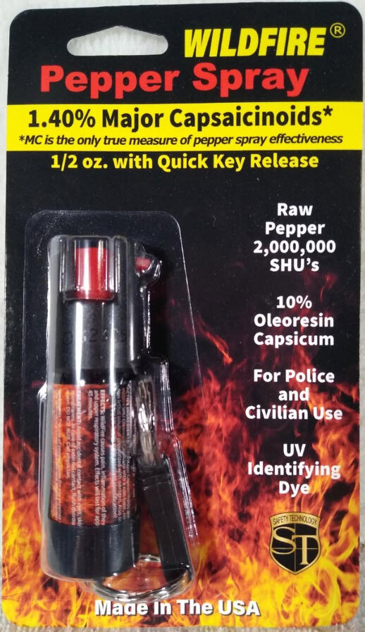 2 Pack Pepper Spray Wildfire .50 oz Quick Key Release Keychain 2 million SHU#@
