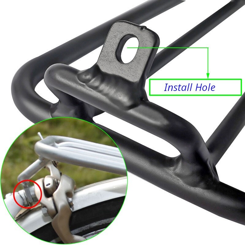 Bicycle Rear Shelf Rear Rack + Easywheels for Brompton Folding Bikes - 390g