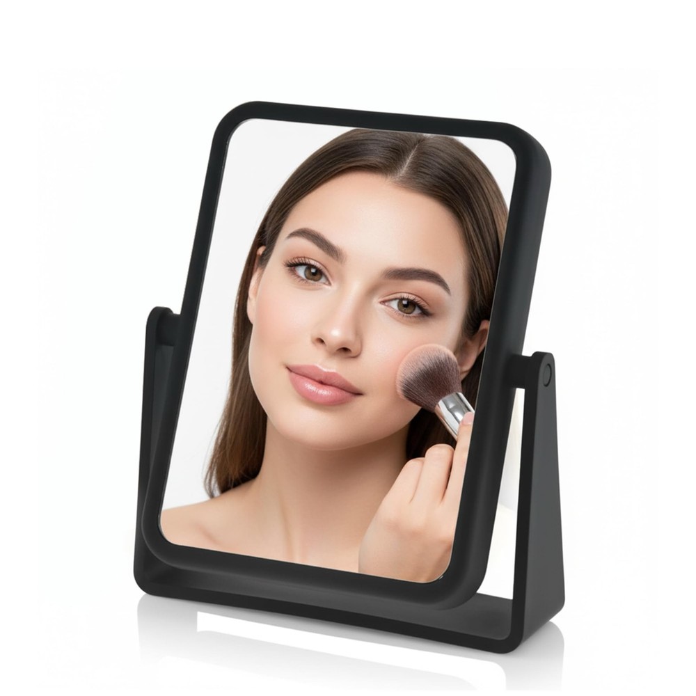 Danielle Creations Black Soft Touch Vanity Mirror - 1x/7x Magnification
