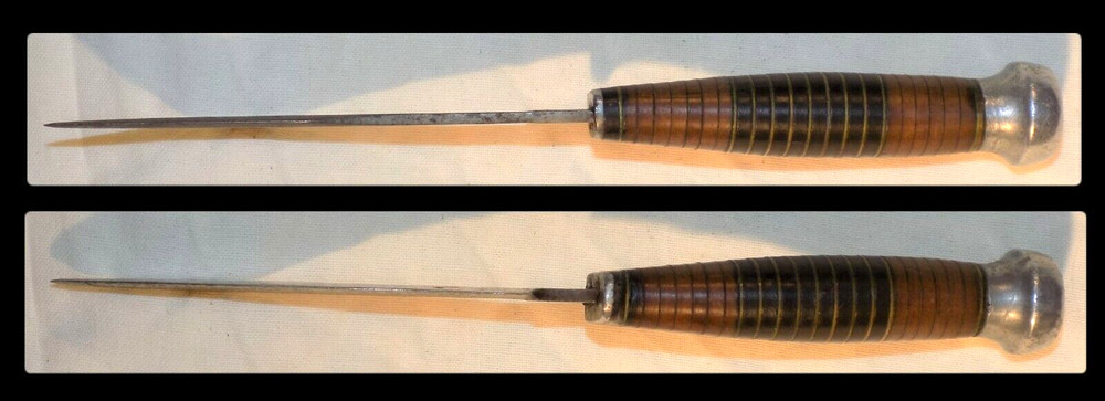 KNIFE, VINTAGE, FIXED BLADE, CATTARAUGUS, WITH SHEATH