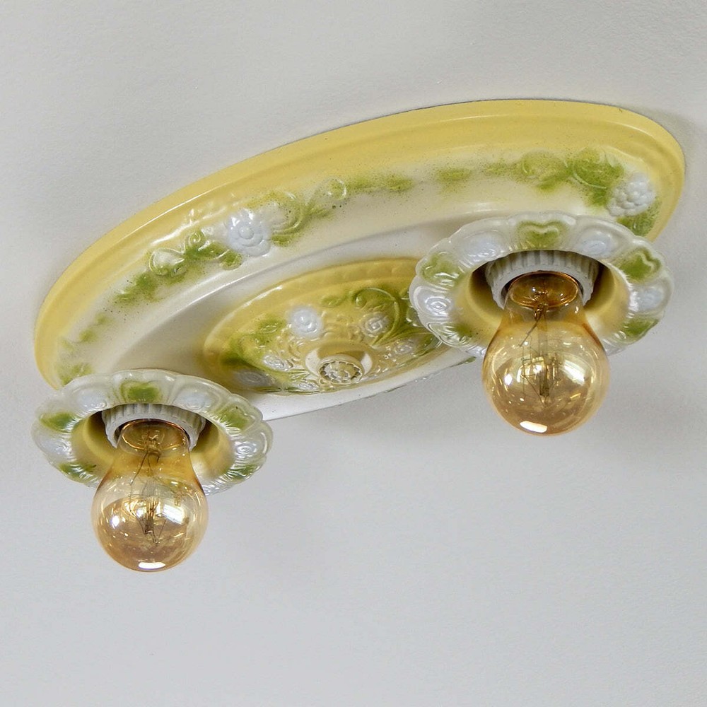 Antique Flush Mount Ceiling Pan Light Fixture