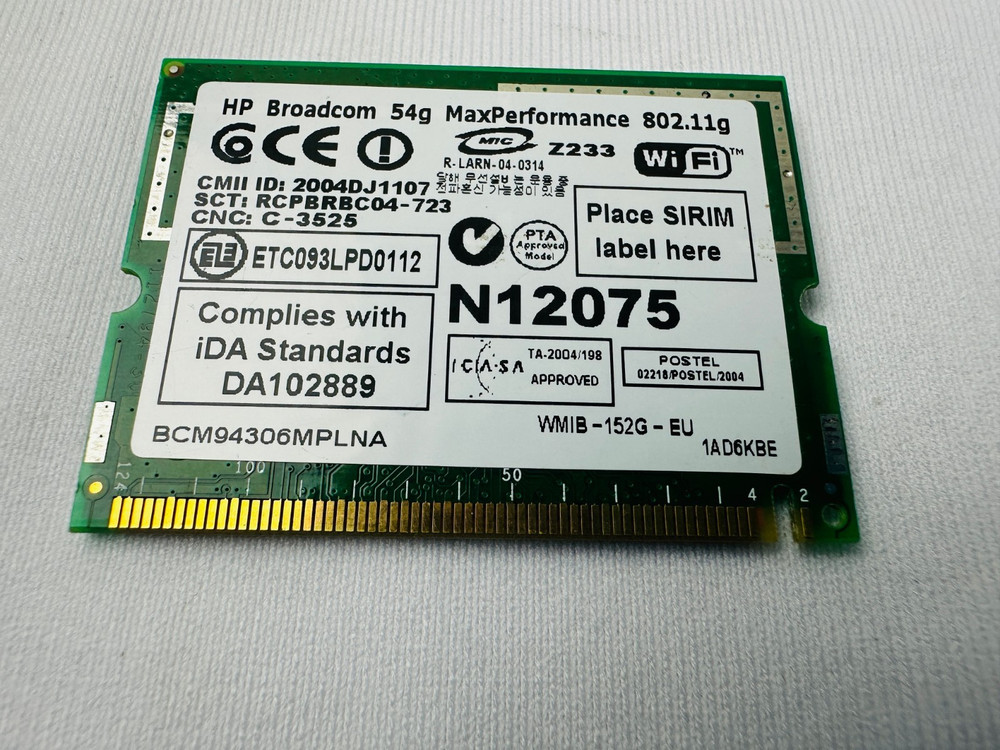 Broadcom BCM94306MPLNA Wireless LAN Card