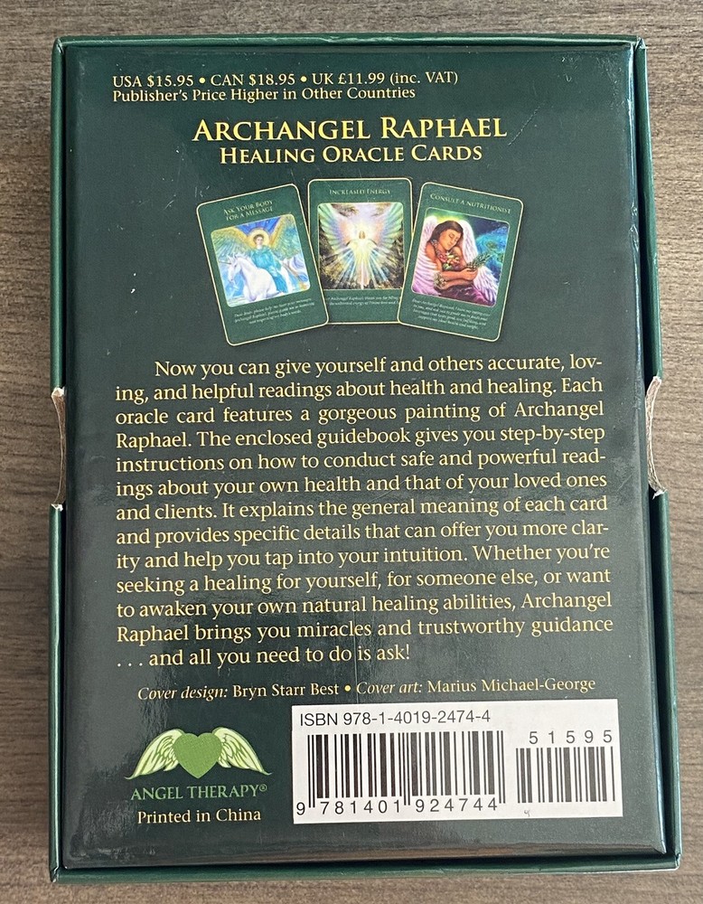 Authentic Archangel Raphael Healing Oracle 44 Cards & Guidebook