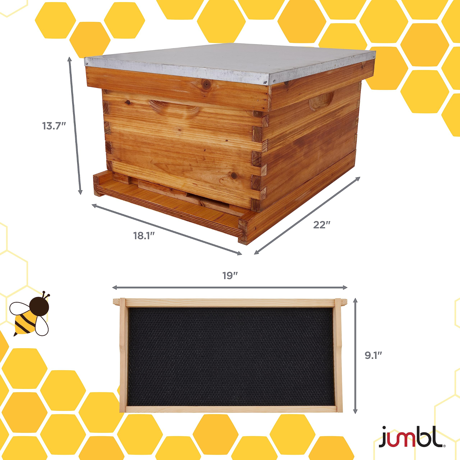 Jumbl 30 Pcs Complete Bee Keeping Starter Kit W/Suit, Sheets & More - Wax Coated