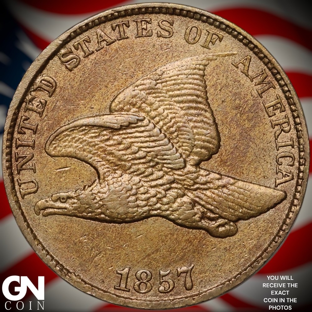 1857 Flying Eagle Cent Penny A8568