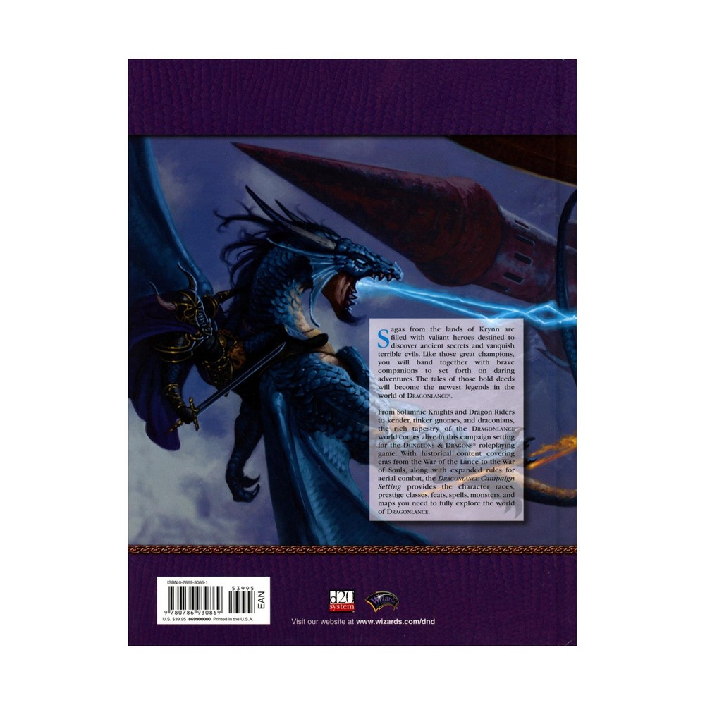 WotC Dragonlance d20 Dragonlance Campaign Setting VG/NM