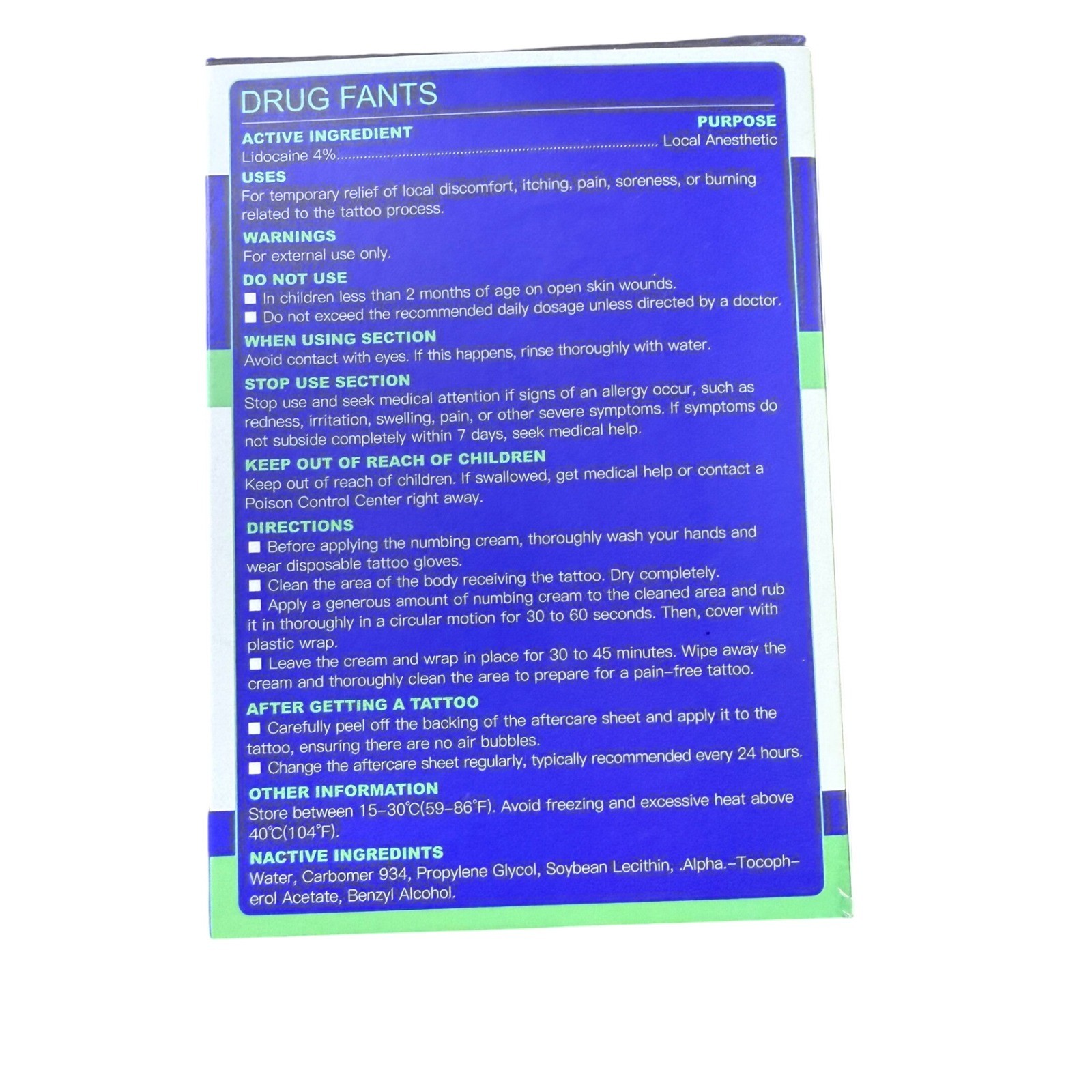 Nekvnro Tattoo Cream Set 4 Tattoo Aftercare Sheets