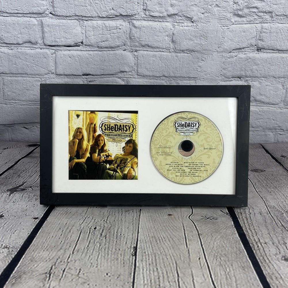 SHE DAISY signed framed Matted CD Booklet FORTUNE TELLERS Autographed