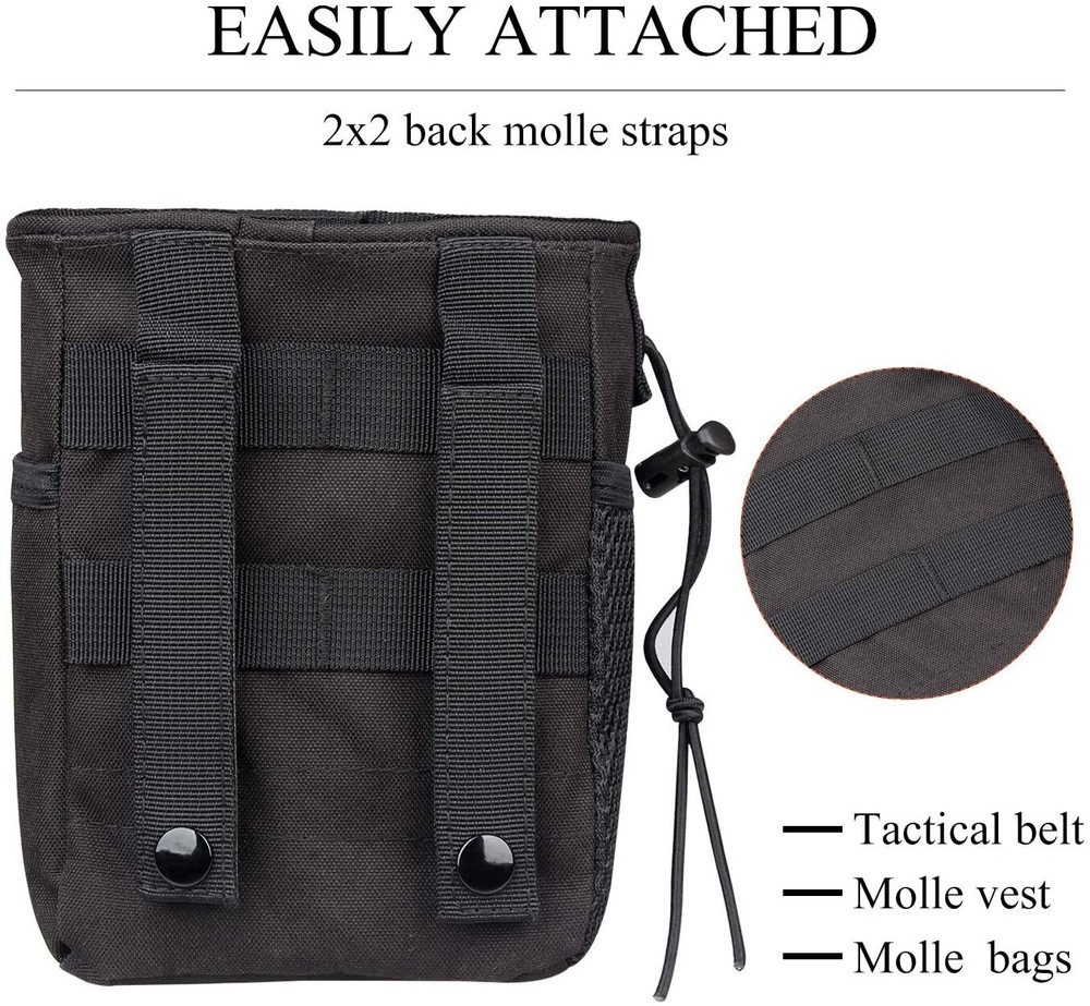 Tactical Molle Dump Pouch Drawstring Magazine Dump Bag Utility Belt Ammo Pouch