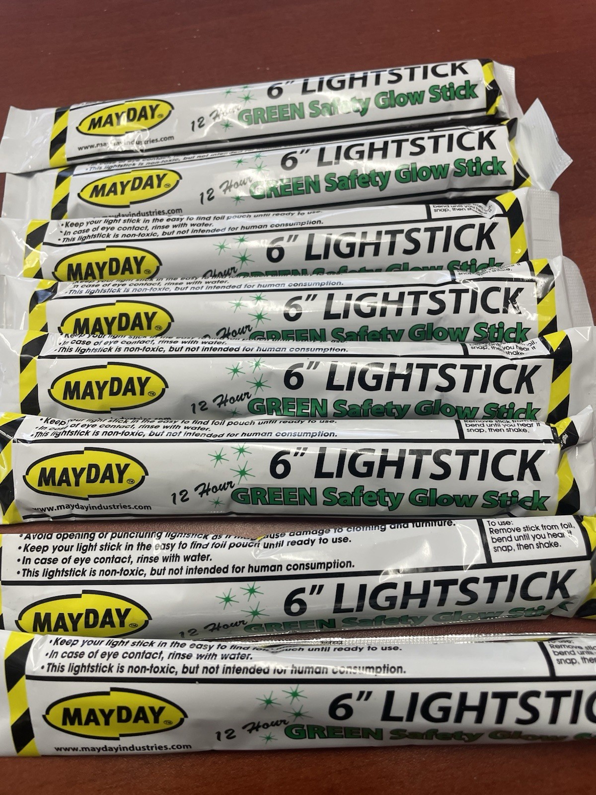 BEST PRICE MAYDAY 6" GREEN GLOW STICKS  100 PIECES $0.35 each BEST PRICE ON WEB