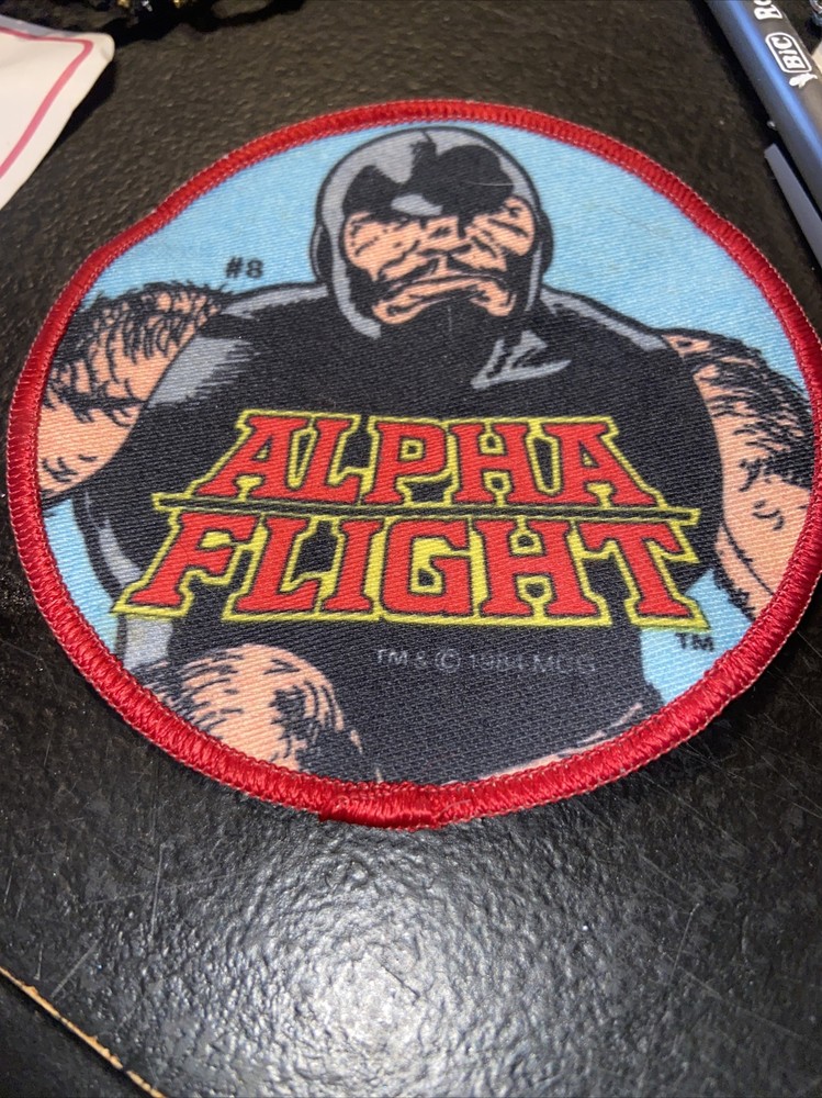 VINTAGE APLHA FLIGHT PUCK 1984 MARVEL COMICS PATCH