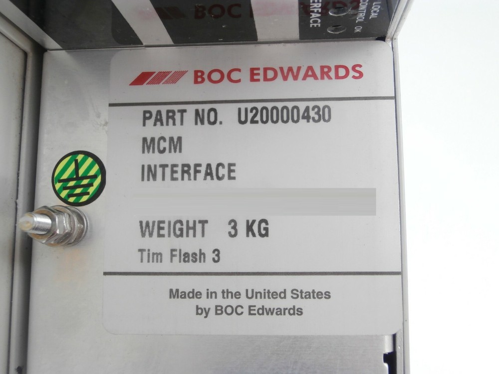 Edwards U20000430 Vacuum Pump MCM Interface Module Tim Flash 3 Working Spare