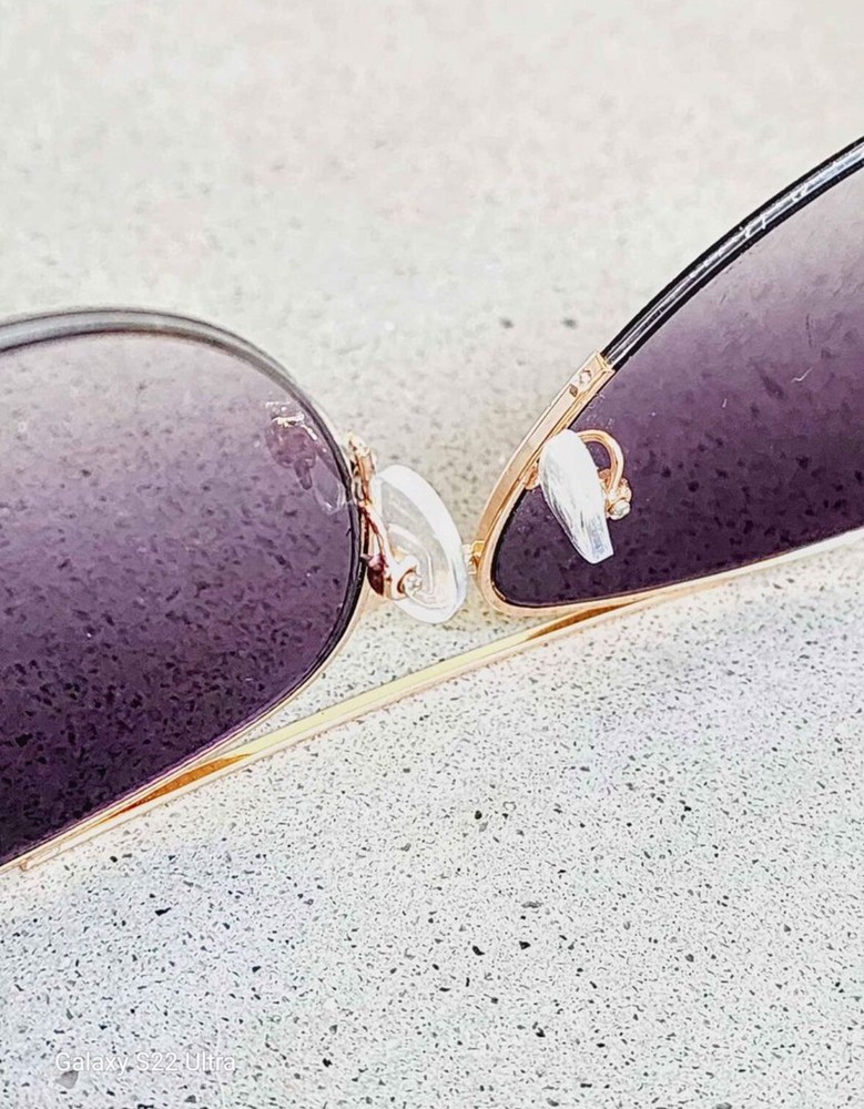 Gold frame Aviator sunglasses (gray gradient) 100% UV Protection