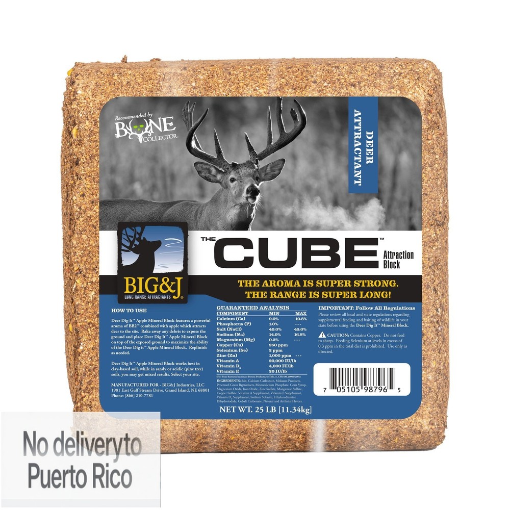 Big & J Long The Cube Range Deer Attractant Block, 25lbs