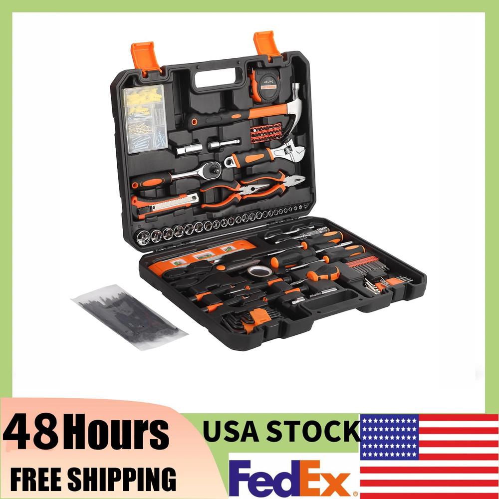 247Pcs Multifunctional Home/Auto Tool Kit,General Repair Tool Set W/Storage Case