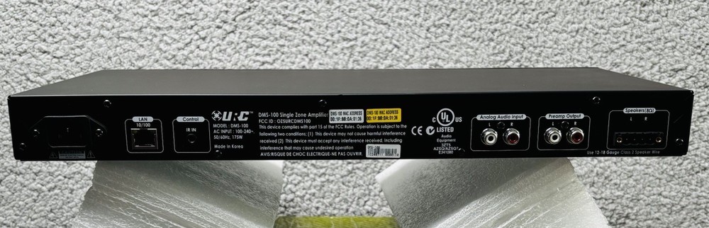 URC DMS-100 Network Single-Zone Amplifier MISSING CABLES AND MANUAL