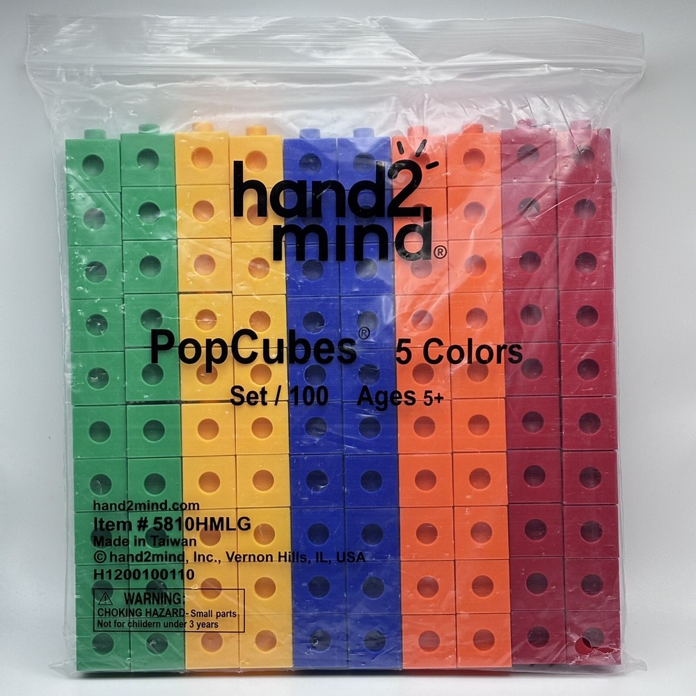 100 Interlocking PopCubes hand2mind Math Teacher Manipulatives Homeschool