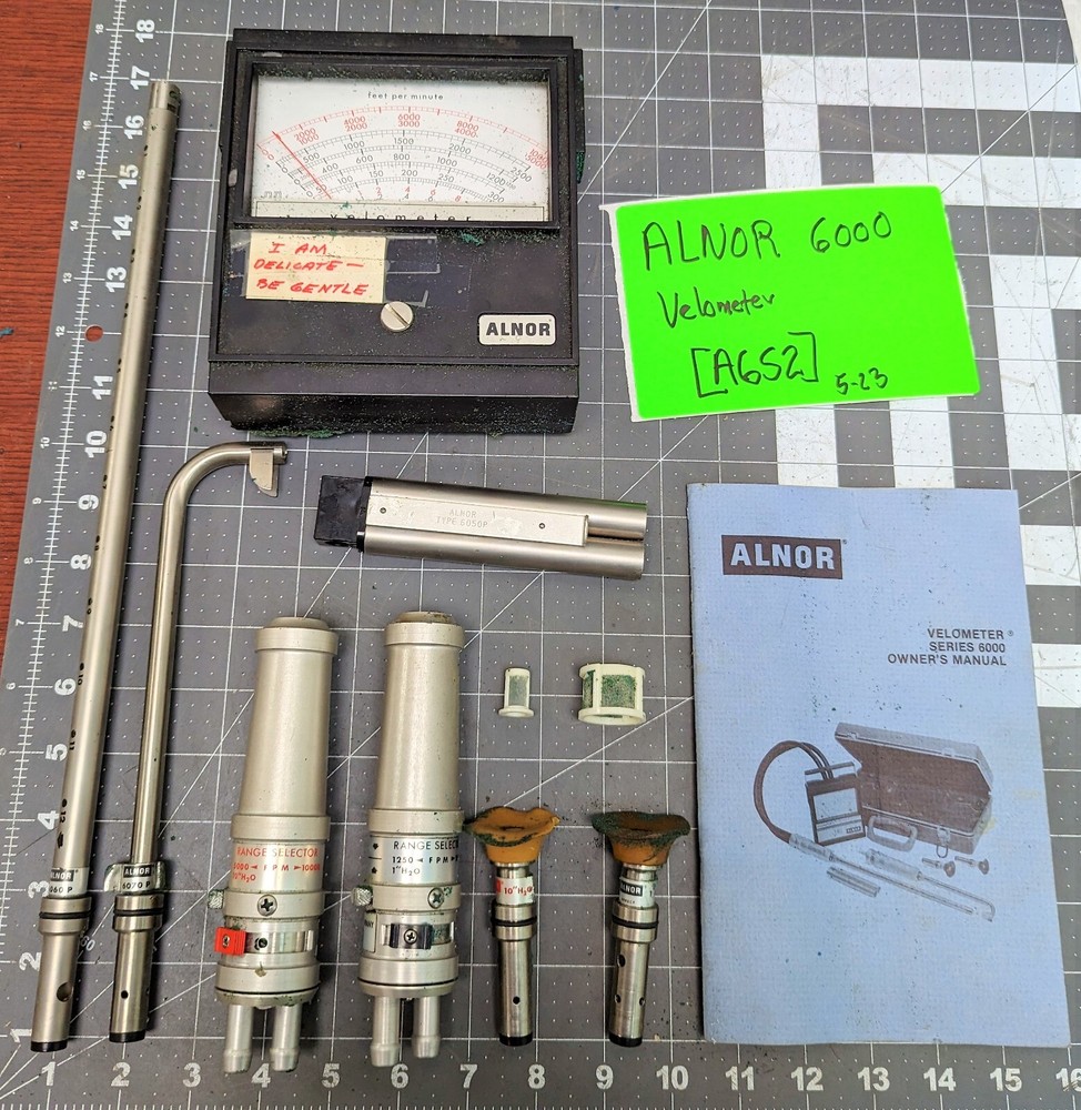 Alnor Velometer Air Velocity Flow Meter 6000 Series MISSING CASE Untested [A6S2]