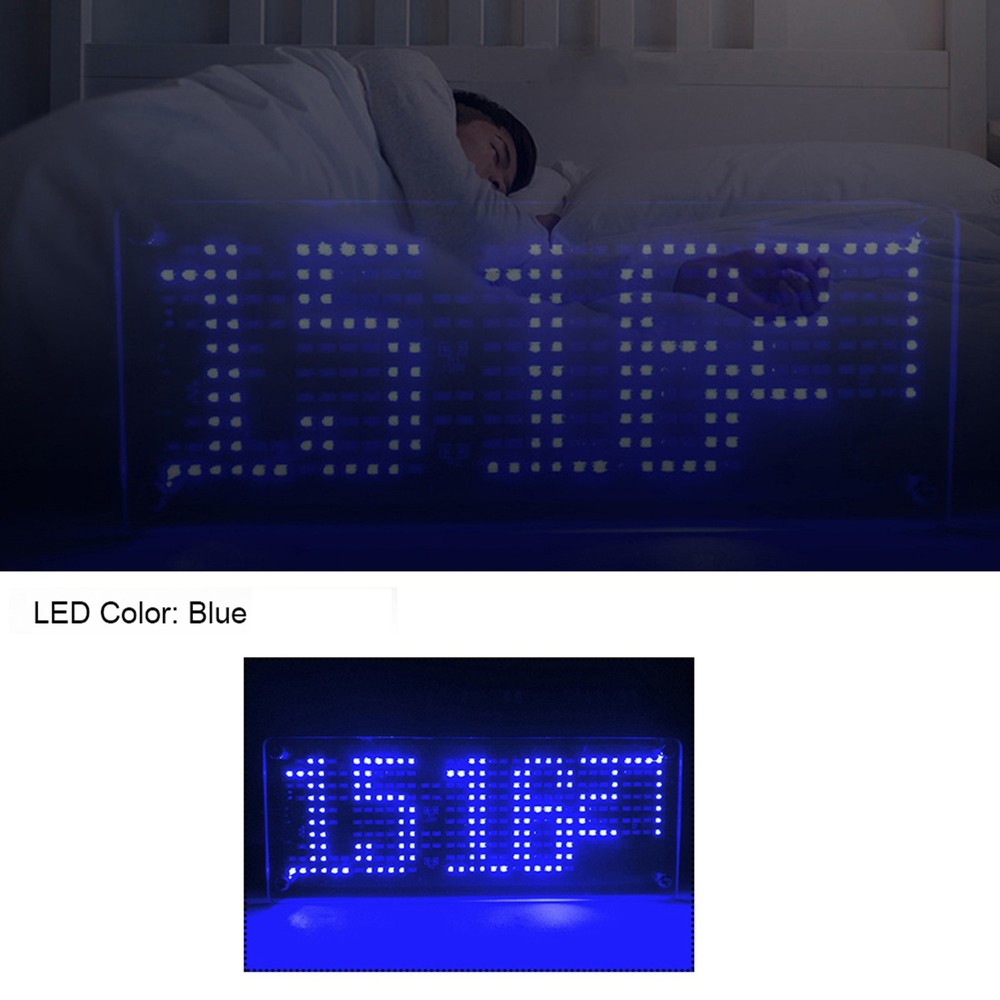 5V Patch Digital Lattice Electronic DIY Clock Kit In Acrylic Appearance With WT