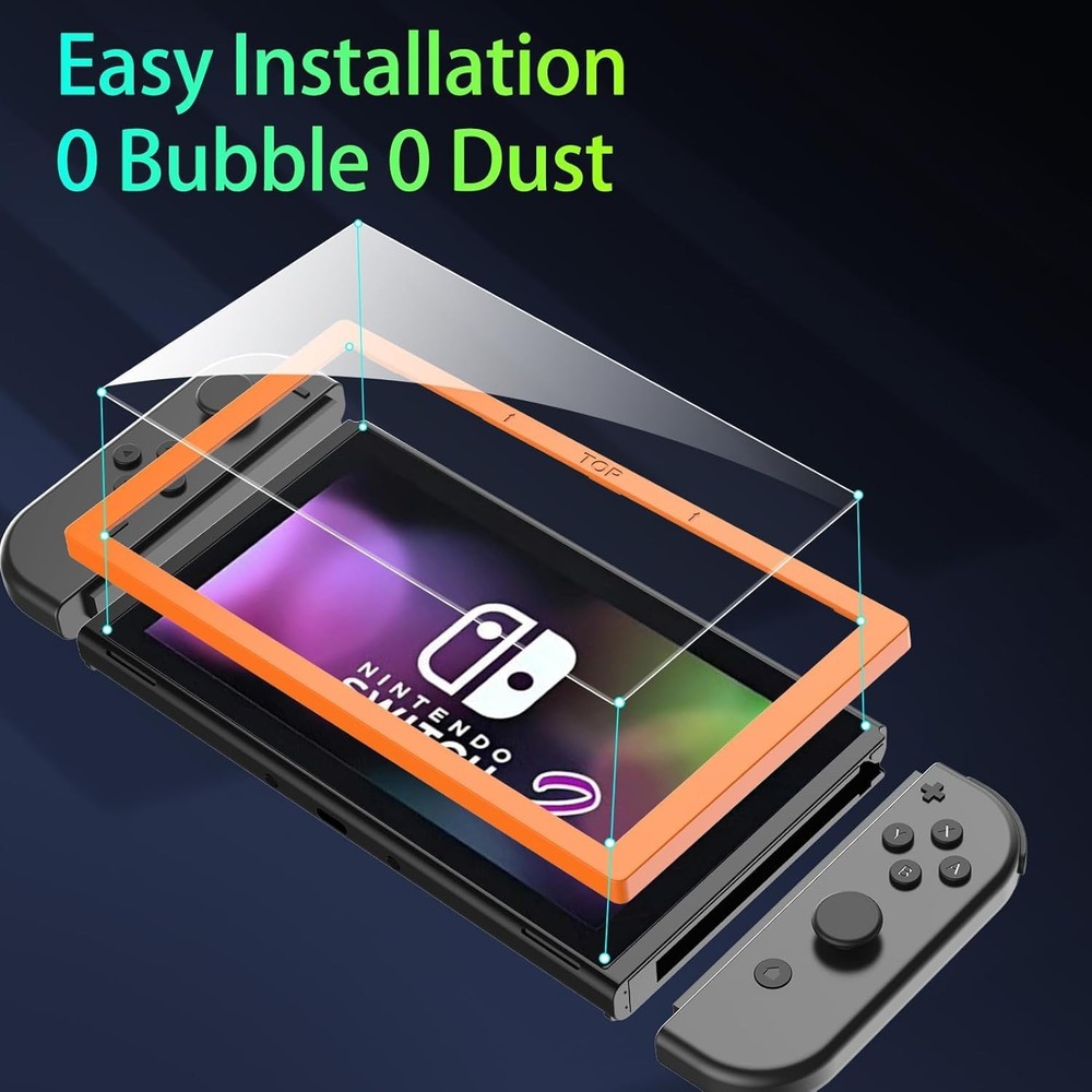 Ferilinso [Zero Bubble Install] 4 Pack Tempered Glass Screen Transparent