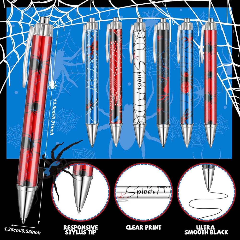 48 Pcs Spider Party Decorations Include 24 Pcs Spider Spiral Notepads Mini Noteb