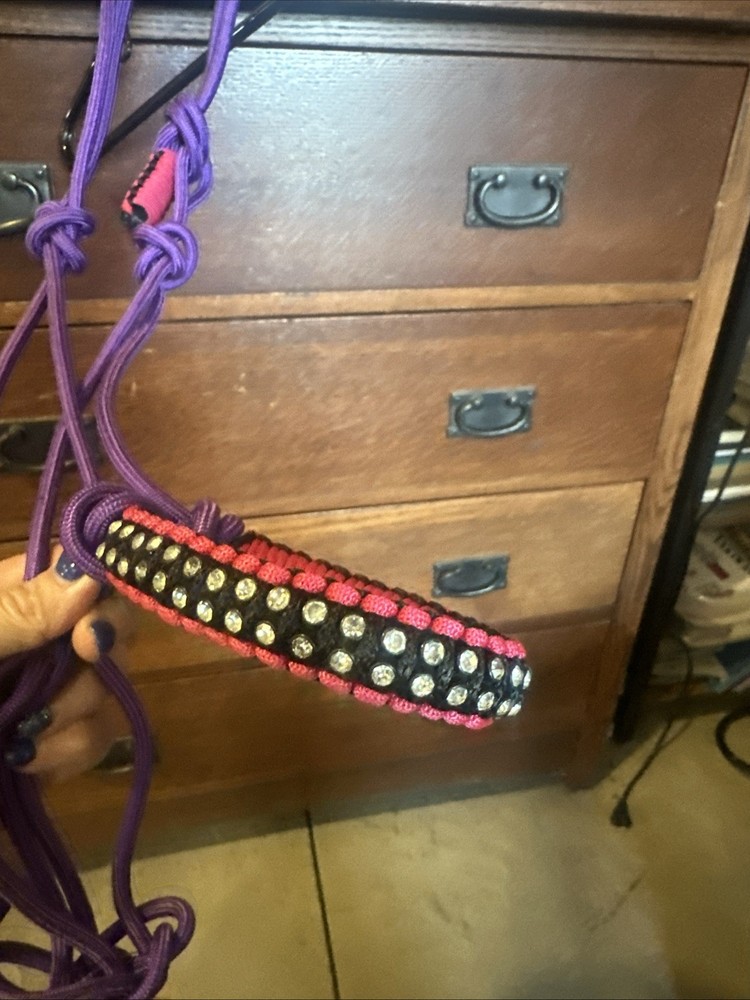 Rough 1 Rope Halter Rhinestones