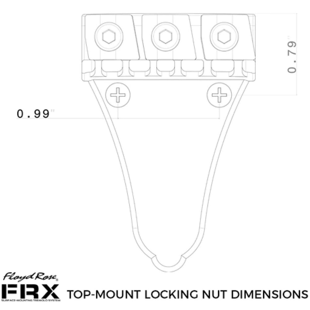 Floyd Rose FRXTMNCP FRX Top Mount Locking Nut, Chrome