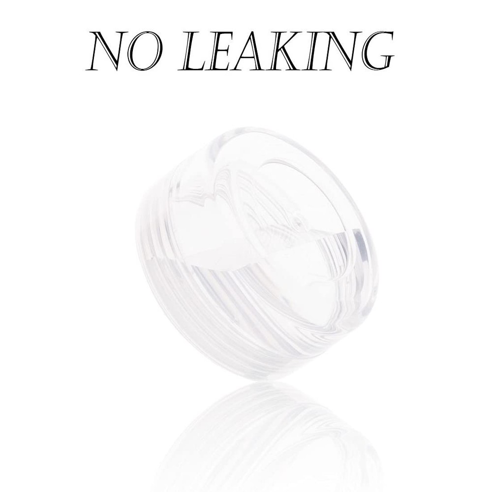 10 Gram Sample Containers 40 Count Cosmetic Lids Refillable Jars Clear