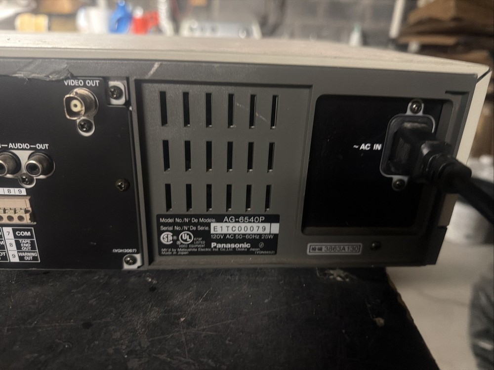 Panasonic AG-6540 S-VHS/VHS Time-Lapse Video Recorder