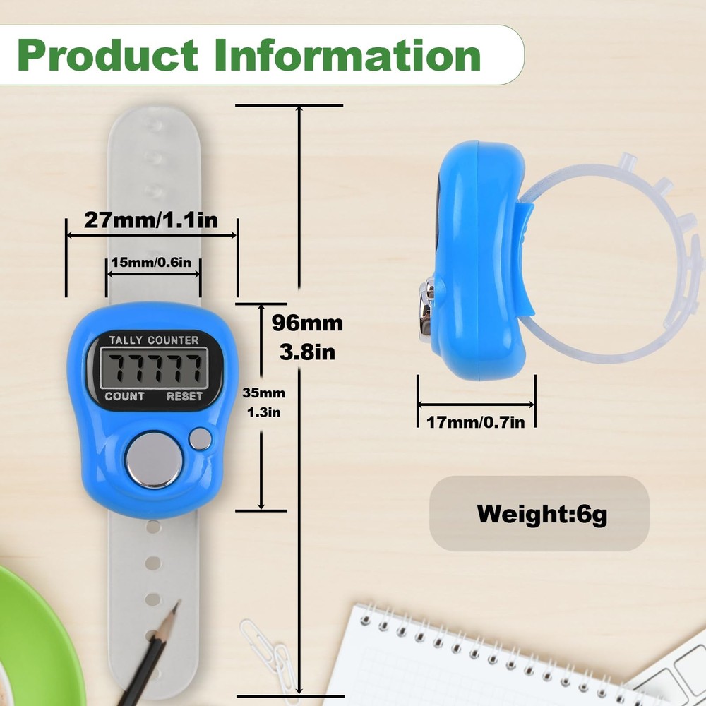 10 Pack Electronic Finger Counter Resettable Hand Tally 5 Digit Handheld Clicker
