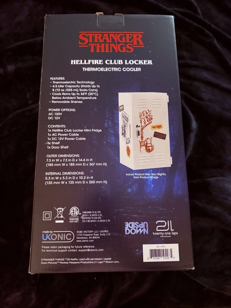 Stranger Things Hellfire Club Locker Mini Fridge Sealed Never Opened Limited