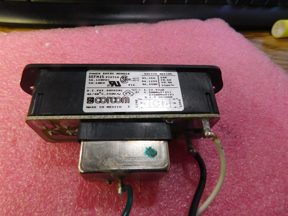 Corcom Model: F7271A / 5EFM1S Power Entry Module. 5A, 120VAC