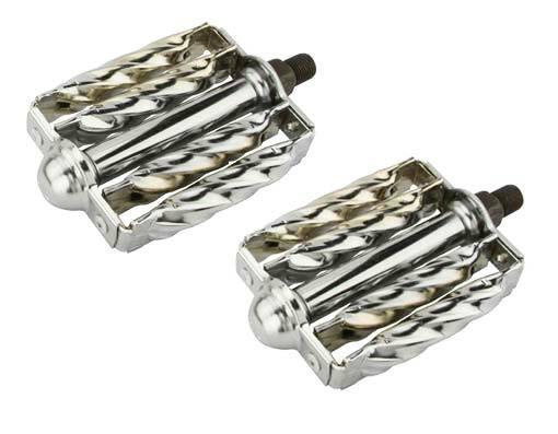 Double Square Twisted Pedals 1/2 Chrome.