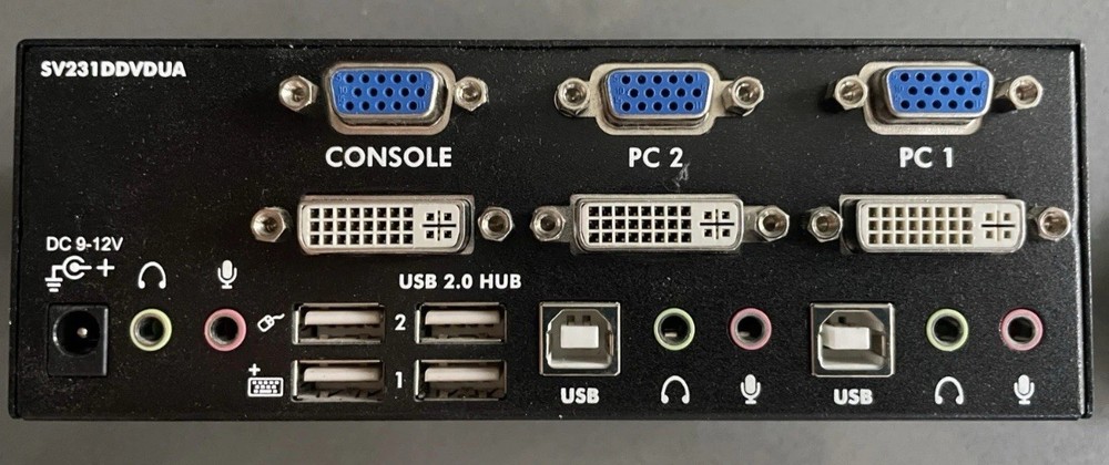 StarTech.com SV231DDVDUA 2-Ports External KVM Switch with power cable