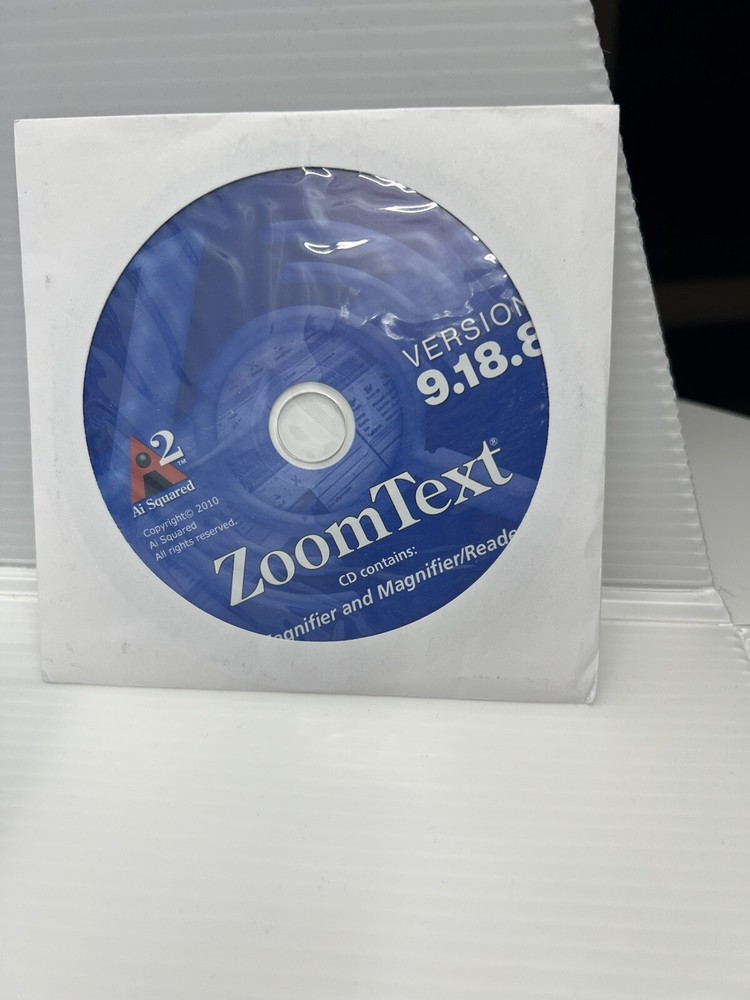 ZoomText Magnifier Reader Version 9.1 For Windows Vista,XP or 2000- Open Box