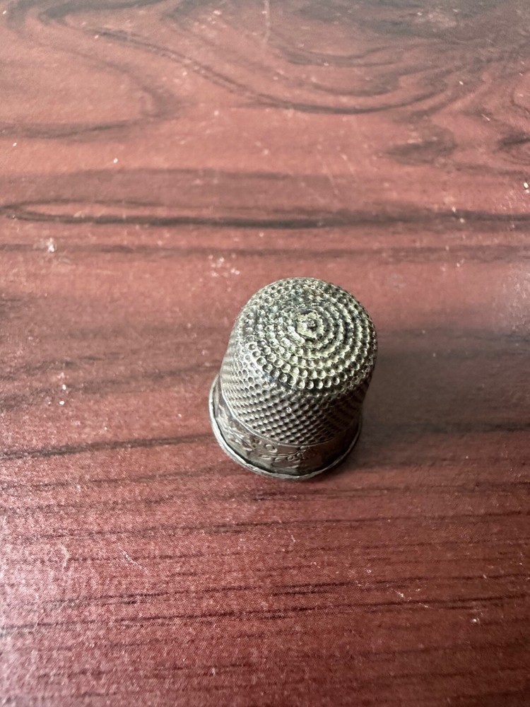 Antique Sterling Silver Thimble size 10