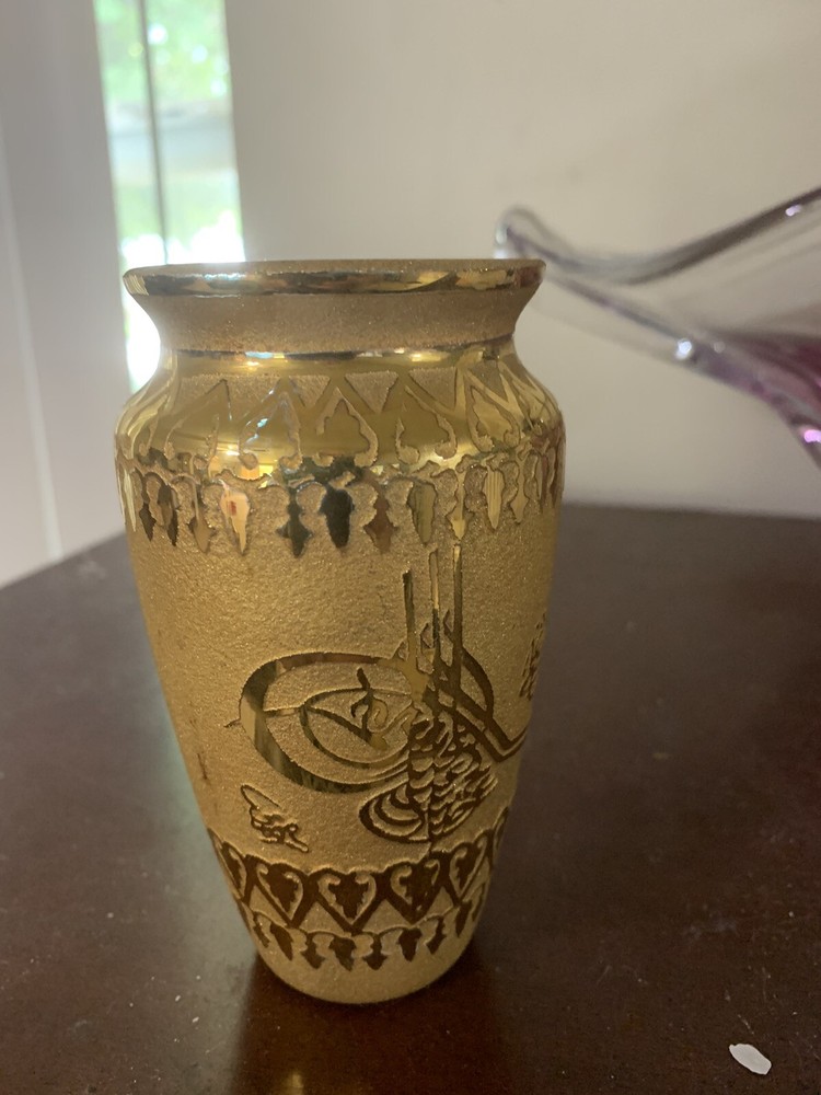 pasabahce Turkisk goldini small vase