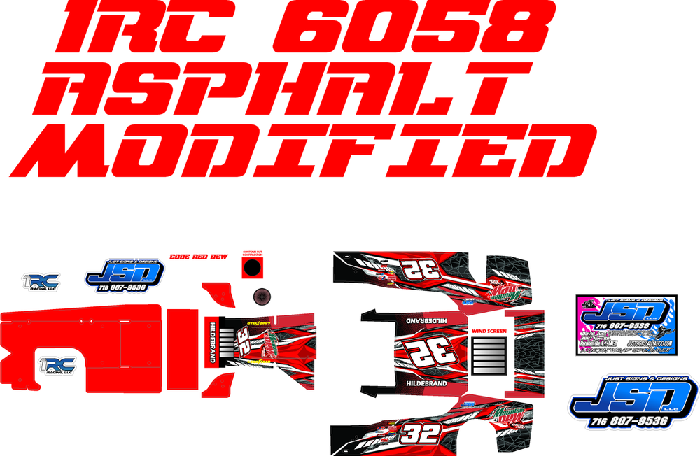 1RC ASPHALT MODIFIED 1RC6058 WRAP MTDCR THEME 1X18 SCALE