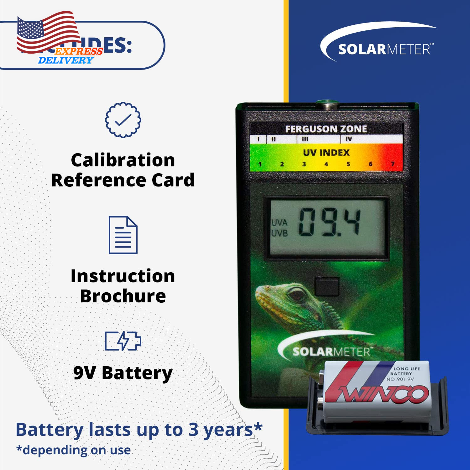 6.5R Reptile UV Index Meter Digital Radiometer for Measuring Ultraviolet Light