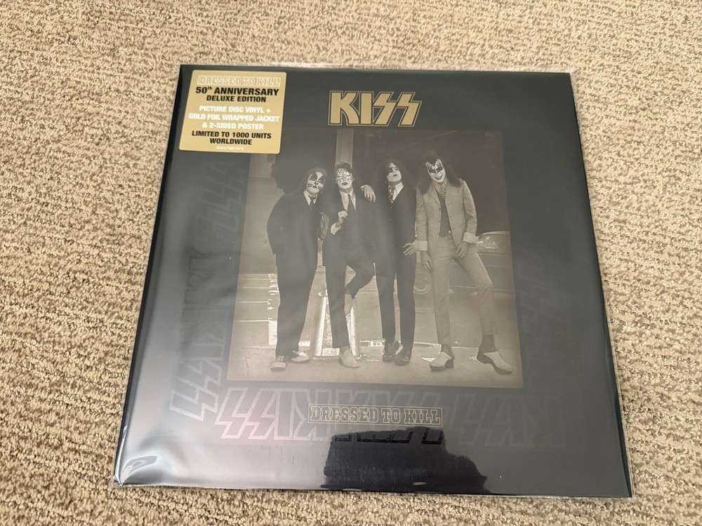 KISS Dressed To Kill 50th Anniversary Picture Disc +L Hoodie #694/1000 SOLD OUT