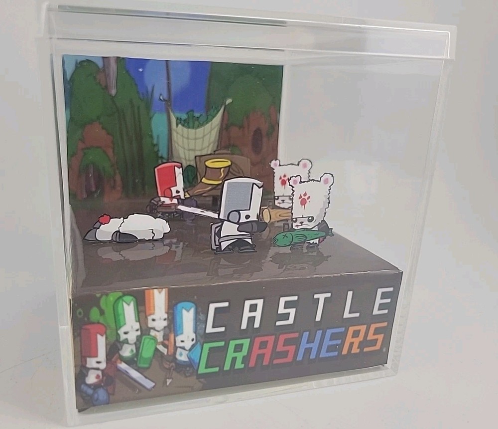 Castle Crashers 3D Cube Handmade Diorama Video Game Shadowbox