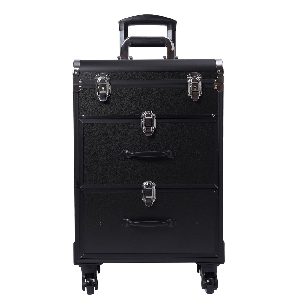 Professional Rolling Makeup Train Case Cosmetic Trolley Makeup Storage Organizer