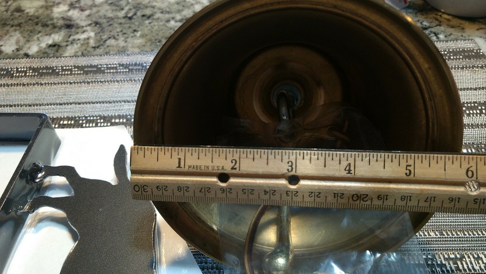 Solid Brass Door Bell-Dog Theme 5 3/4" Bell