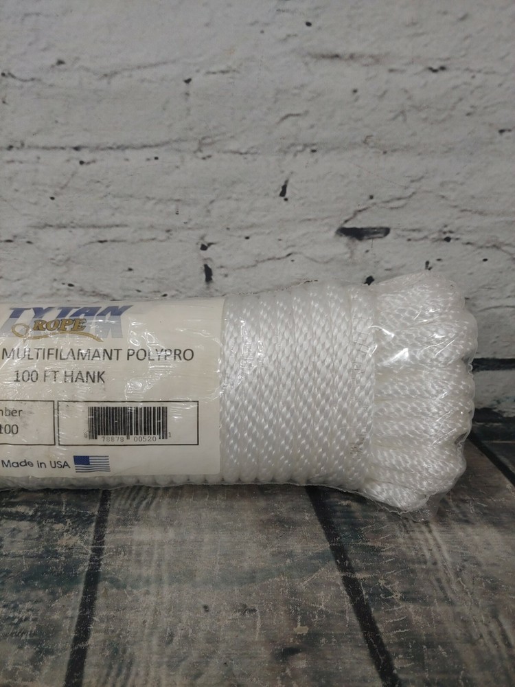 Tytan Rope #12 3/8" Multifilamant Polypro 100 Ft Hank