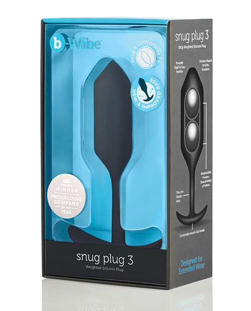 B VIBE SNUG PLUG 3 WEIGHTED ANAL BUTT PLUG