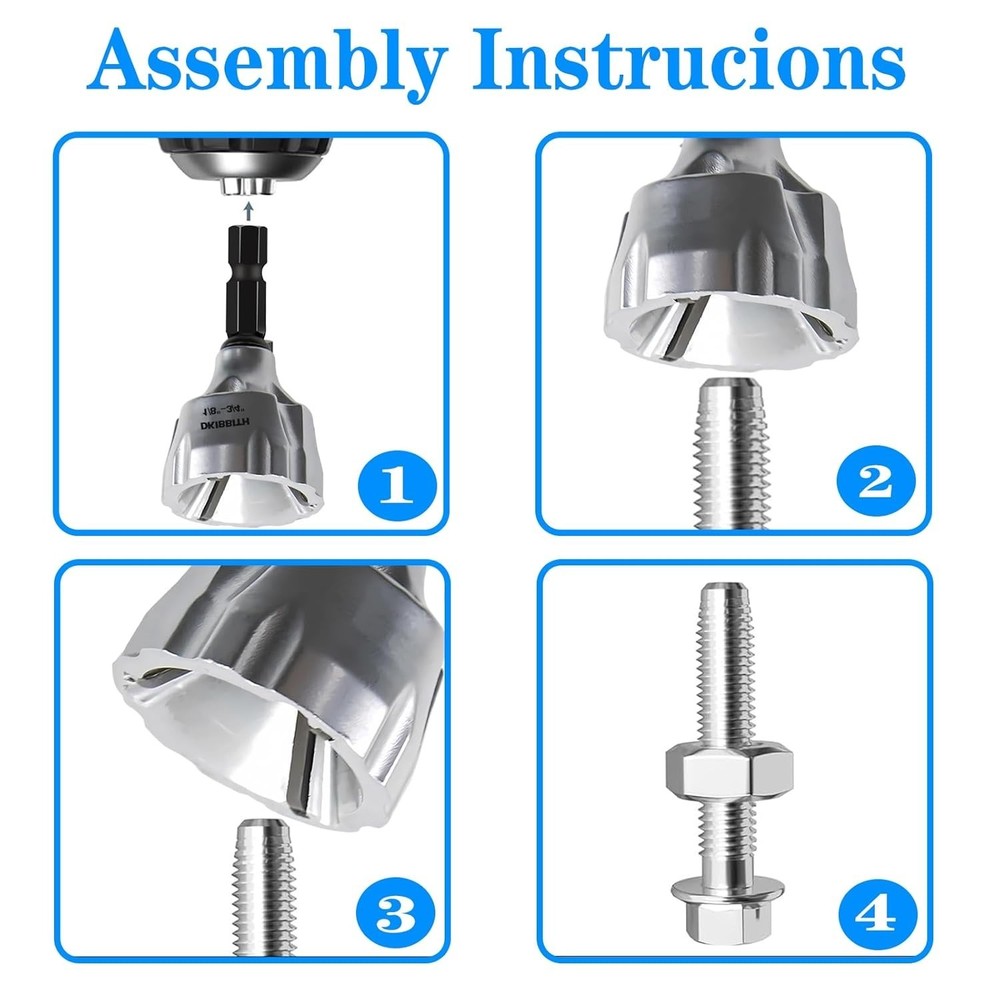 Heavy-Duty Deburring Chamfer Tool with Sharp Tungsten Carbide Blades, Fast He...