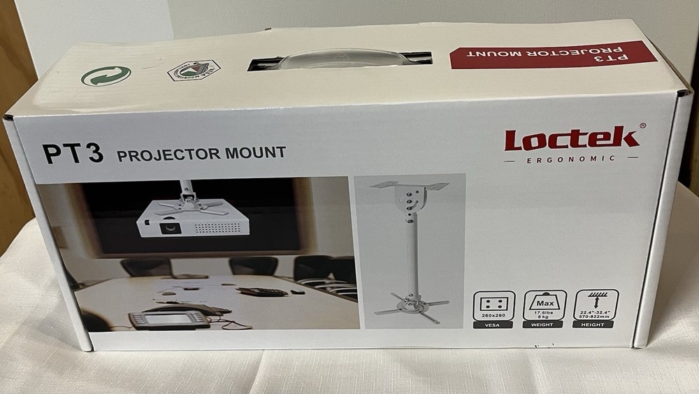 Loctek PT3 Adjustable Projector Ceiling Mount Bracket