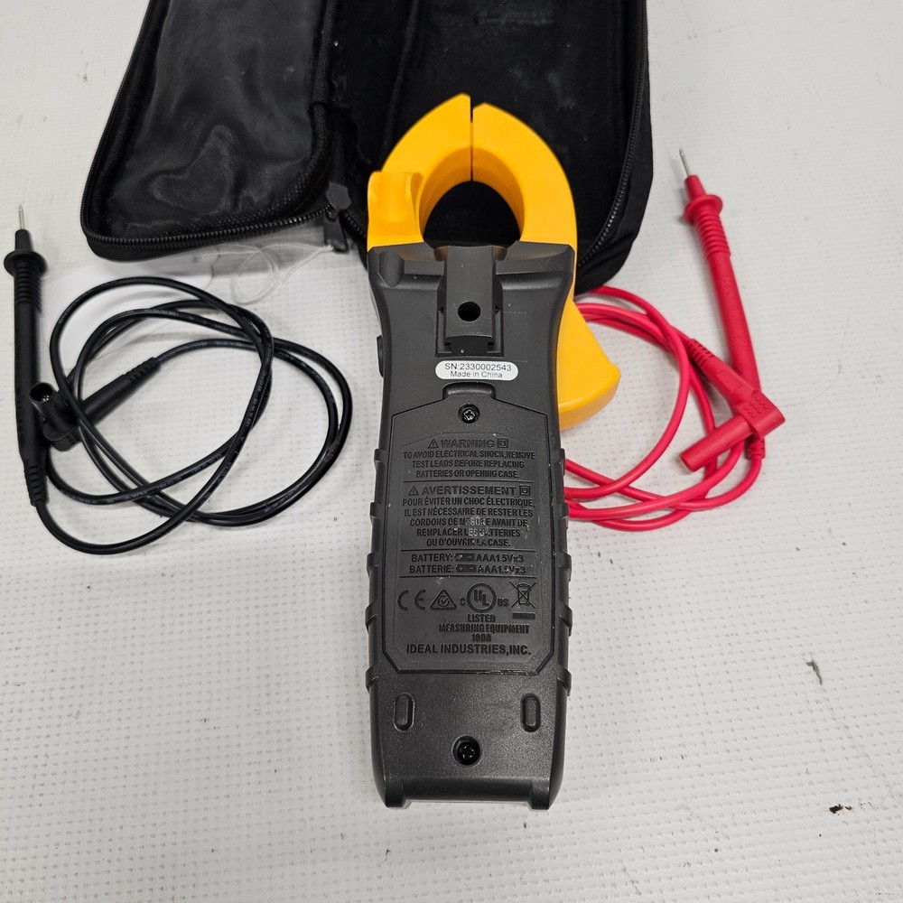 Ideal Industries Clamp Meter 400A AC TRMS + Cables - 61-737