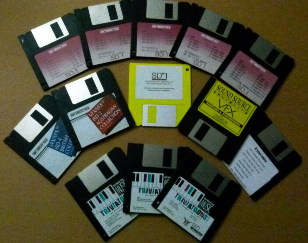 Ensoniq SD-1 SD-1 32 Floppy Disk Sound Library, 13 DISK SET-- VERY Complete!